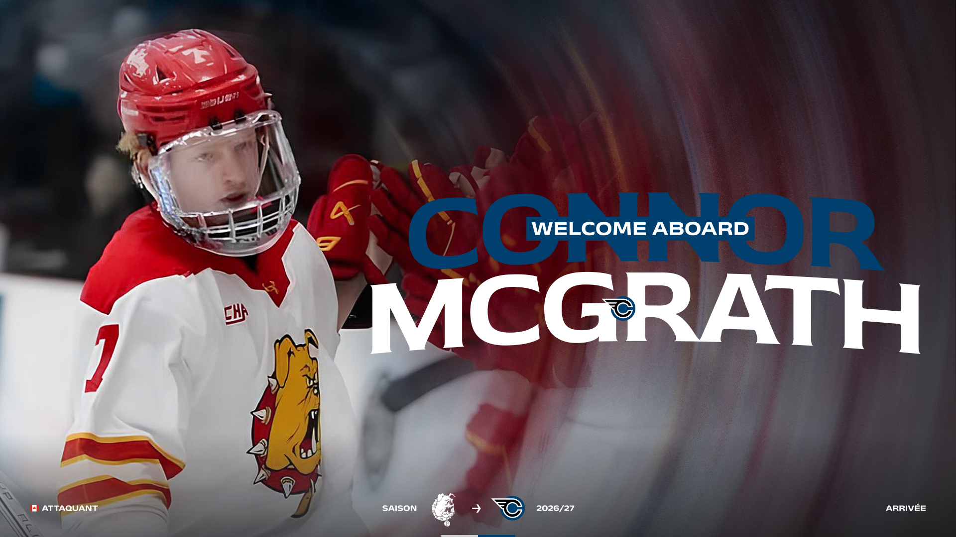 Image Connor McGrath pose ses valises à Nantes !